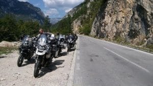 riders group on motorcycle tour